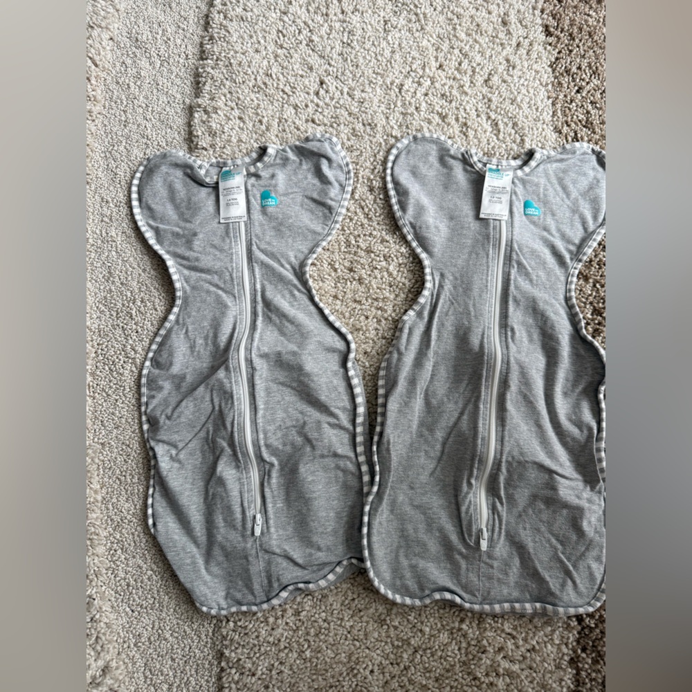 2-Pack Gray Love to Dream (newborn) Sleep Sacks with Zip 1 TOG